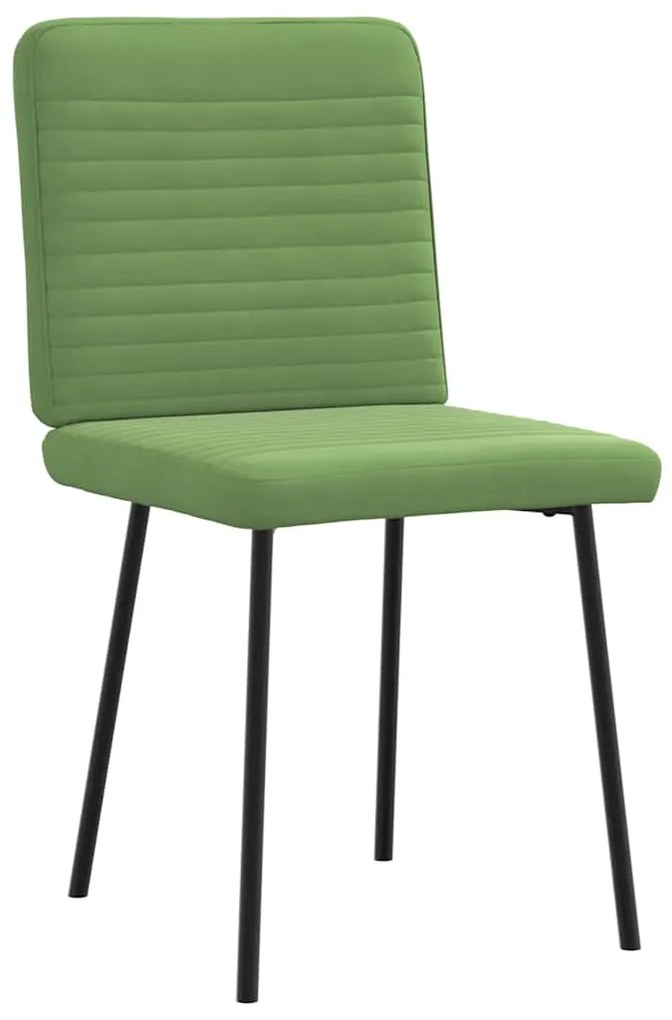 Cadeiras de jantar 2 pcs veludo verde-claro