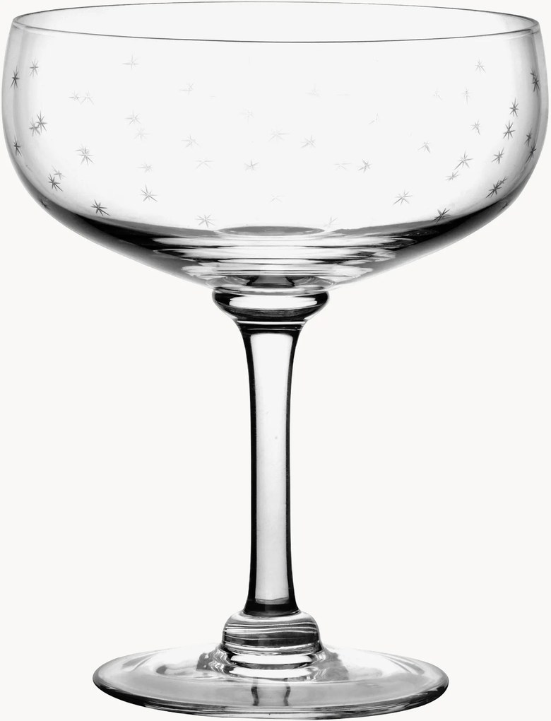 Copos de cocktail em cristal artesanal Stars, conjunto de 2