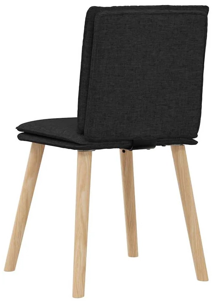 Cadeiras de jantar 6 pcs tecido preto