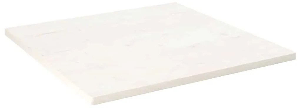 Tampo de mesa quadrado 70x70x2,5 cm pinho maciço branco