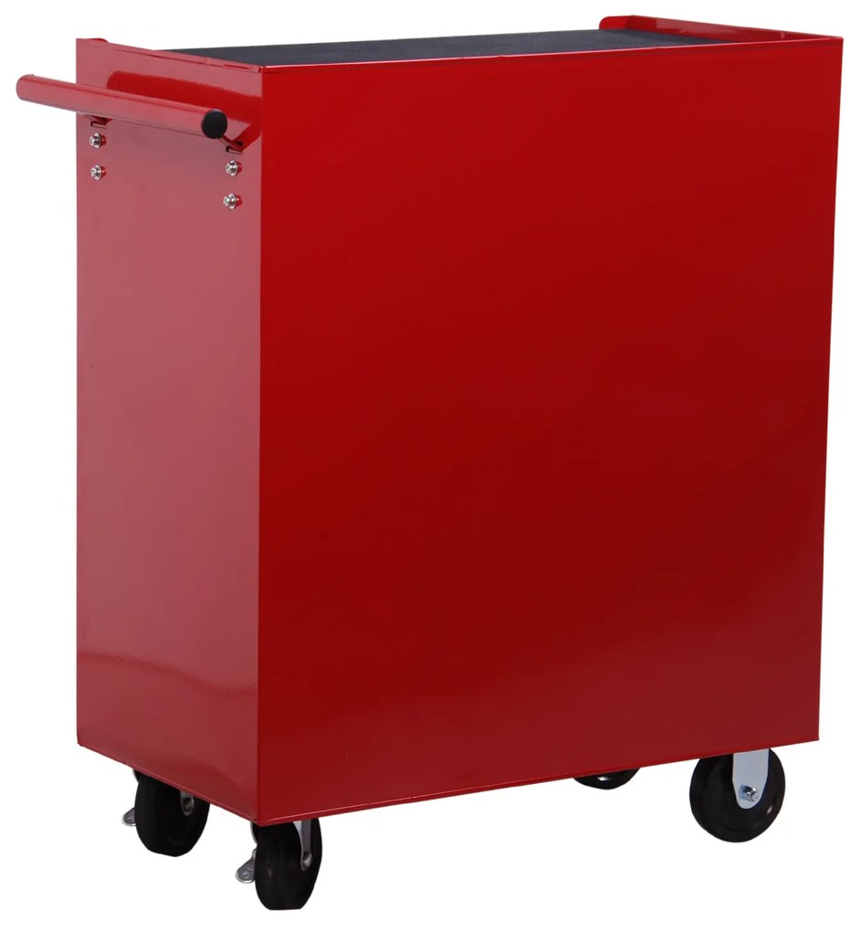 ® Carro de Ferramentas Vermelho Aço 67.5x33x77 cm