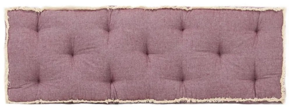 314802 vidaXL Almofadão para sofá de paletes 120x40x7 cm bordô