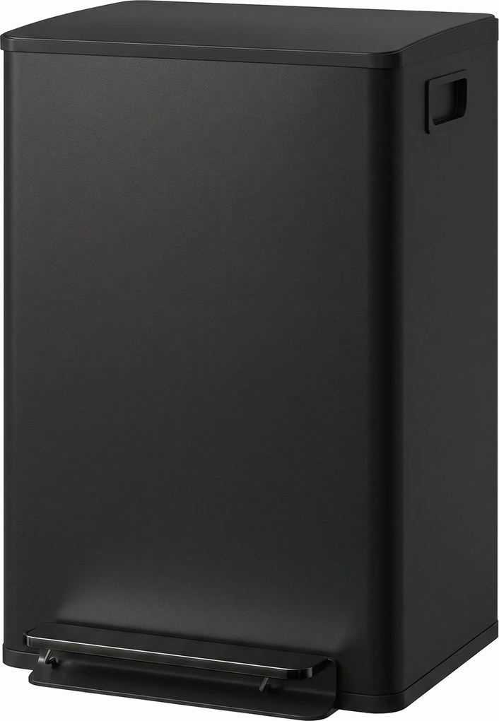 Caixote do Lixo de Cozinha com Pedal, 41,7 x 36,6 x 62 cm, Capacidade de 50 Litros, Preto