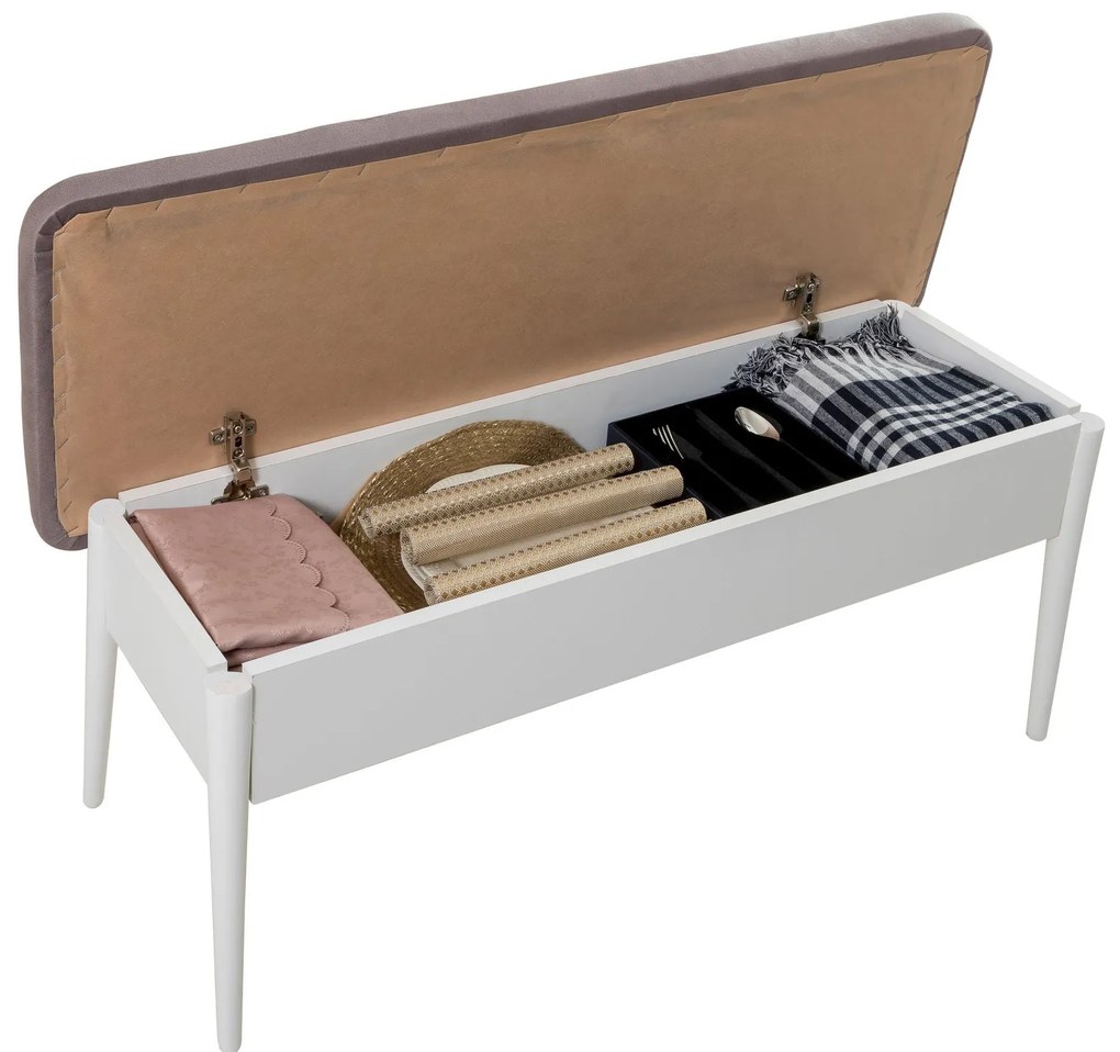 Conjunto de Mesa de Jantar Extensível e Cadeiras Vina – Branco – Mesa