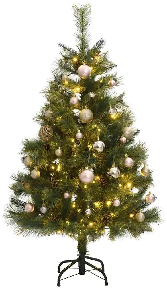 vidaXL Árvore Natal artificial articulada c/ 150 luzes LED+bolas 150cm