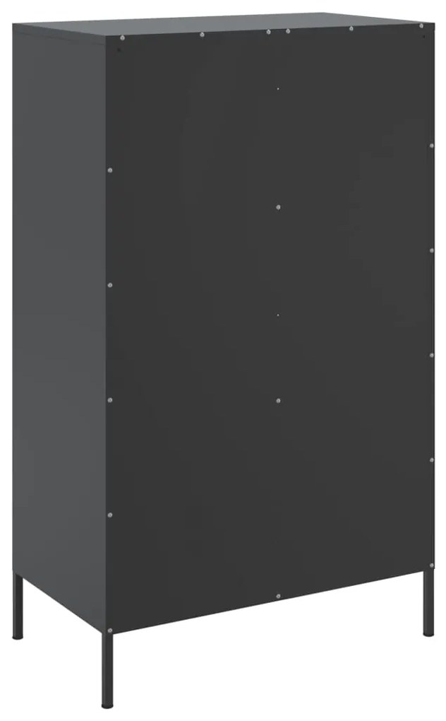 Aparador alto 68x39x113 cm aço preto
