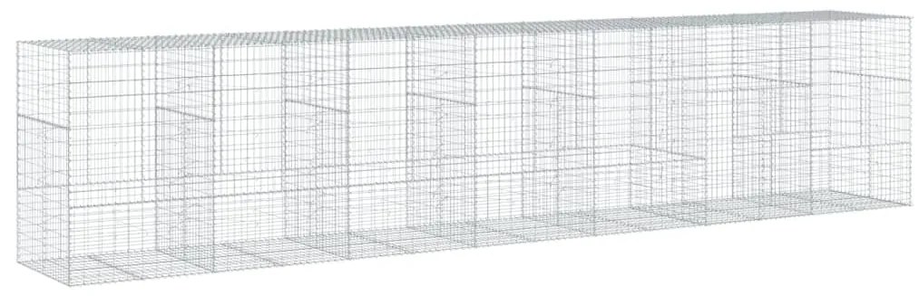 Cesto gabião com cobertura 700x100x150 cm ferro galvanizado