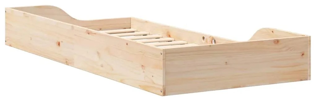 Estrutura de cama de chão Castanho 100 x 200 cm