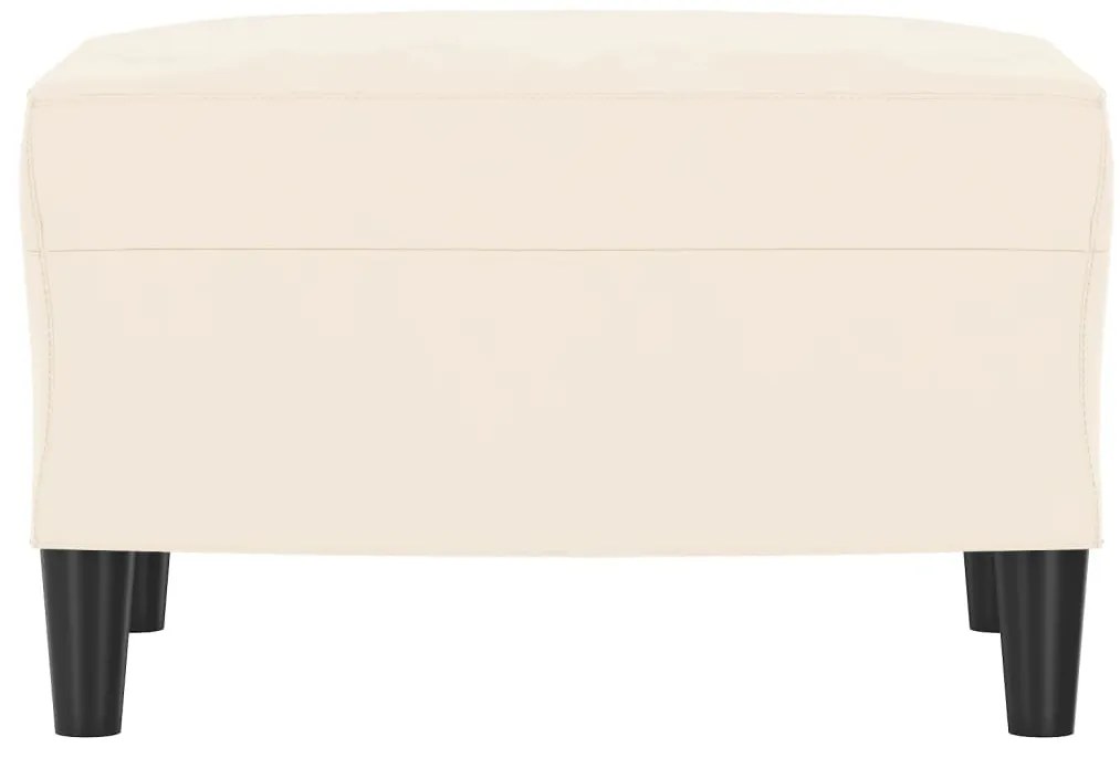 Banco 70x35x41 cm veludo cor creme