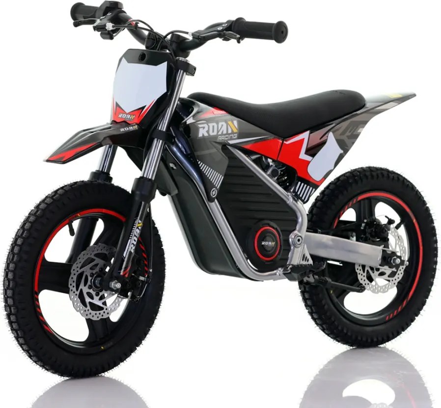 Mini moto elétrica para crianças Minicross electrica 350W 14/14" Warrior MX-E350 Velocidade até 30 km/h Com Limitador Preta