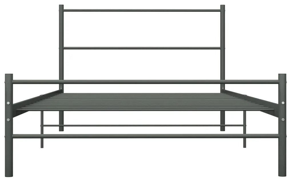 Estrutura de cama 90x200 cm metal cinzento