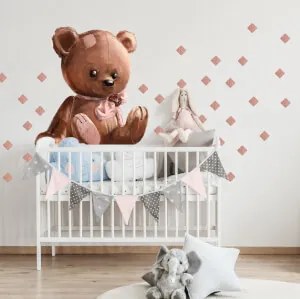 Autocolante por cima do berço - Urso de peluche para menina