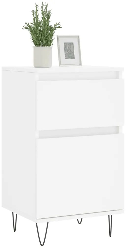 Aparadores 2 pcs 40x35x70 cm derivados de madeira branco