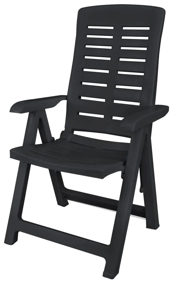 Conjunto de jantar de exterior 11 pcs plástico antracite