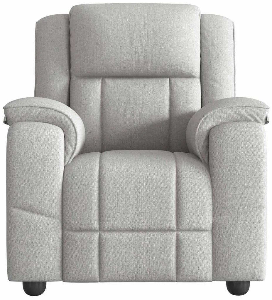 Cadeira de massagem reclinável tecido cinzento