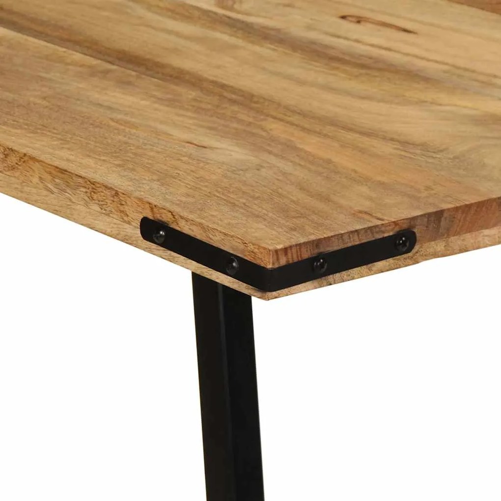 Mesa de jantar 140x70x75 cm madeira de mangueira maciça