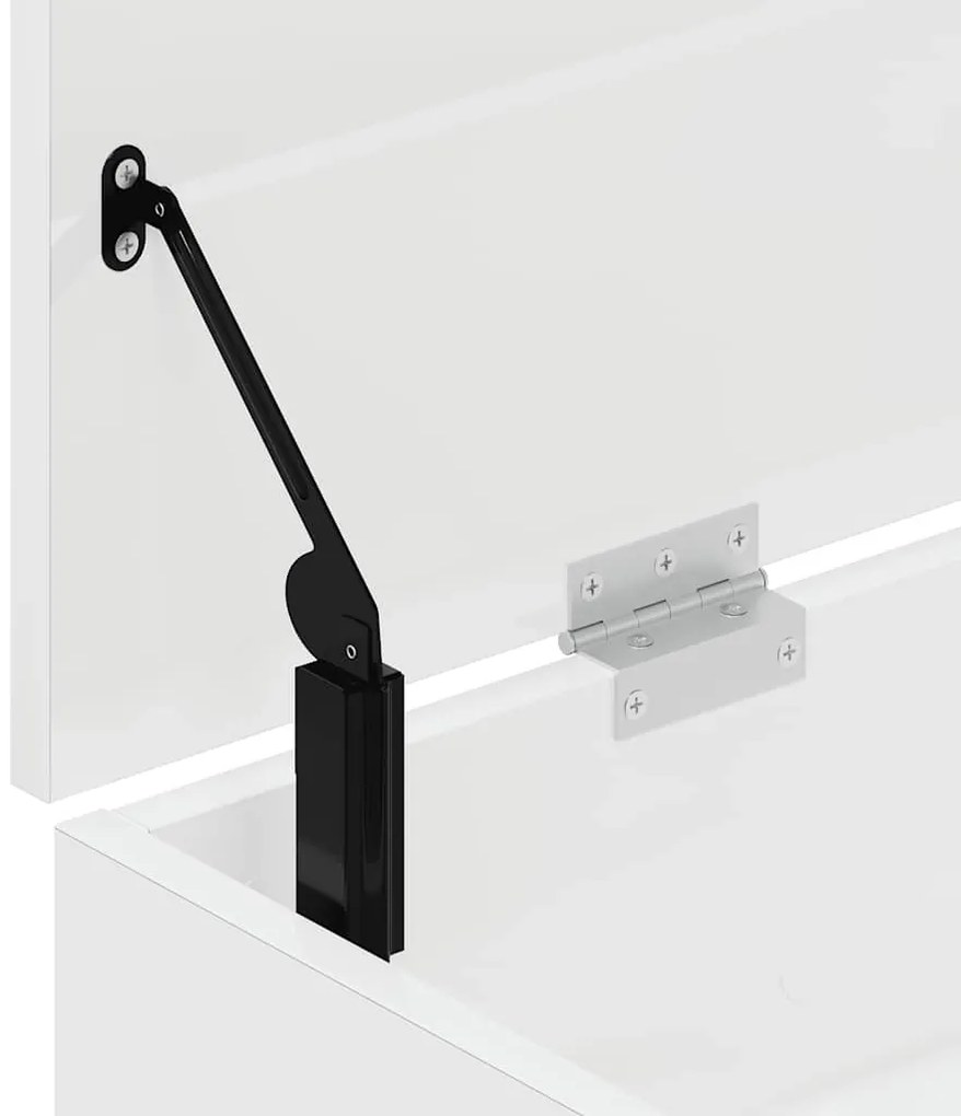 Banco sapateira 102x30,5x45 cm branco brilhante
