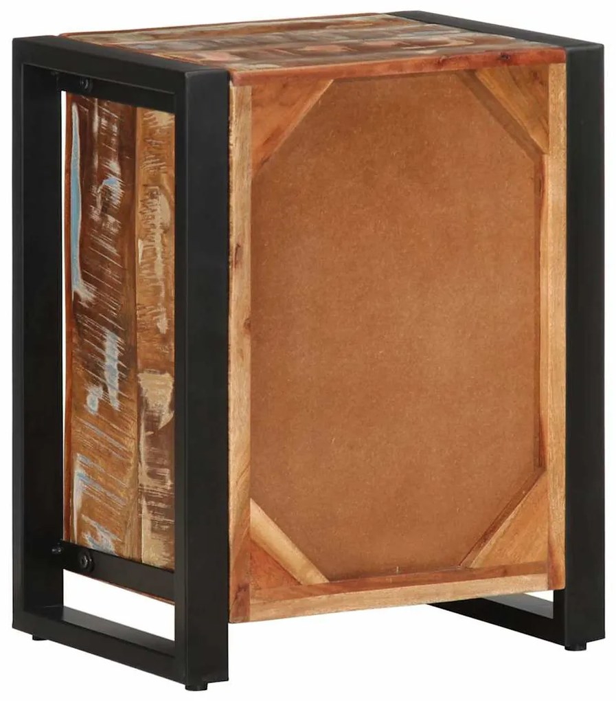 Mesa de cabeceira multicor 40x30x51cm madeira maciça recuperada