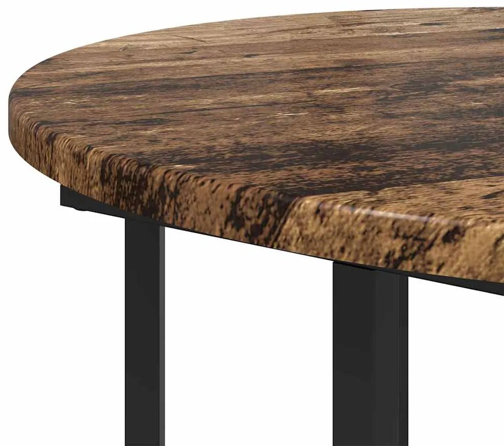 Conjunto de Mesas de Apoio 2 pcs Madeira Velha, Madeira de Engenharia