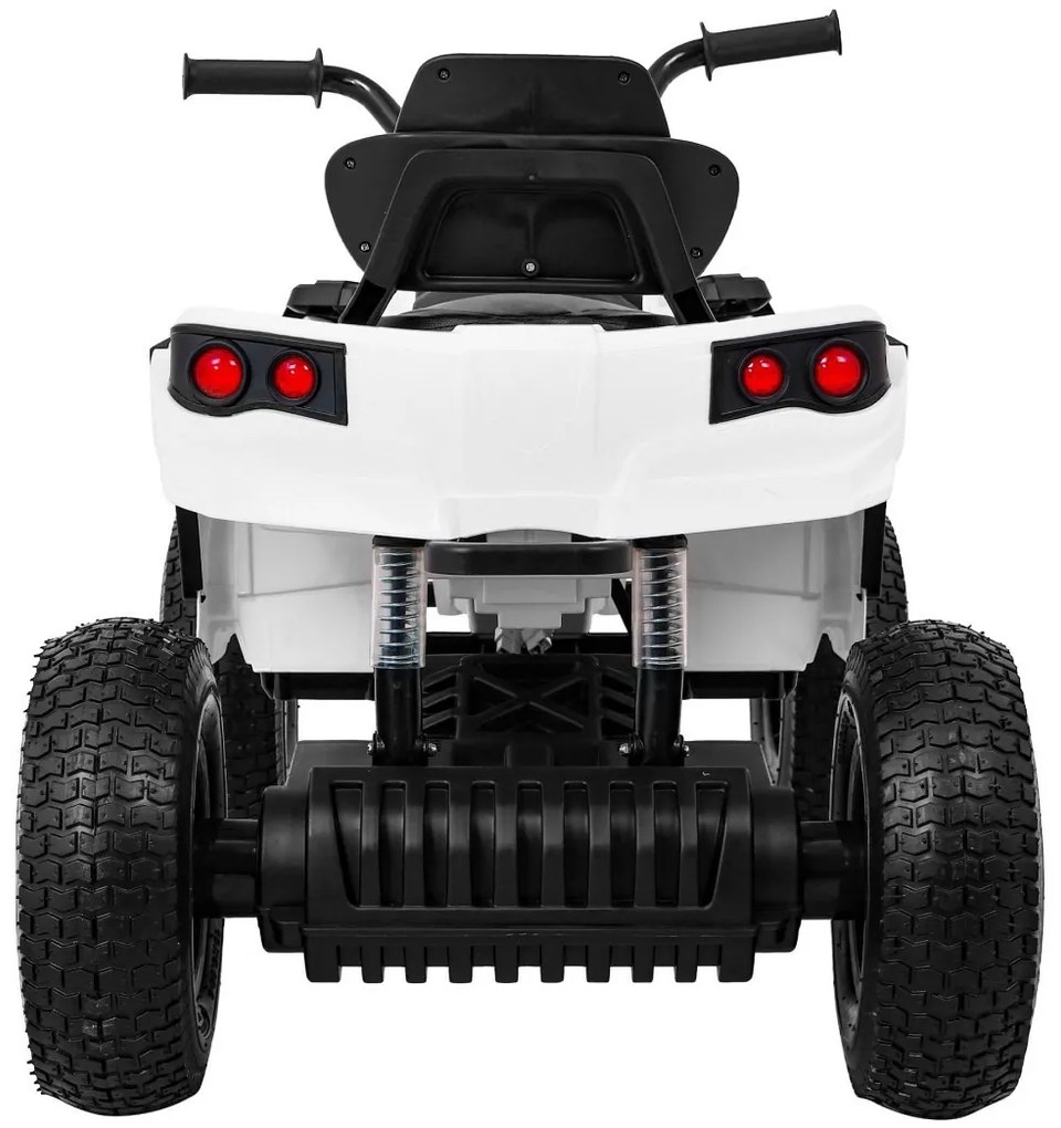 Moto 4 elétrica para crianças 12V ATV AIR, Rodas de AR, assento couro ecológico Branca