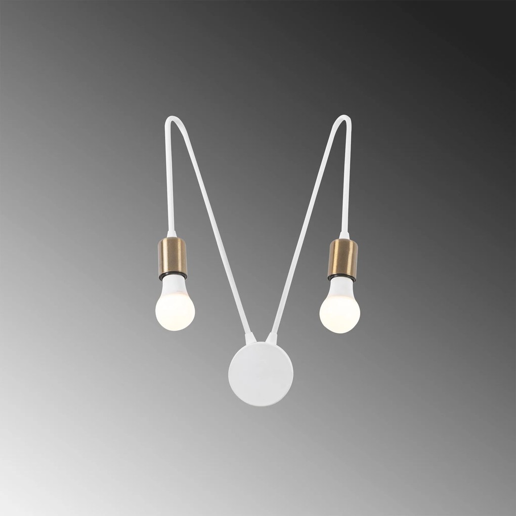 Candeeiro de Parede Kunduz – Branco – 29 x 20 cm