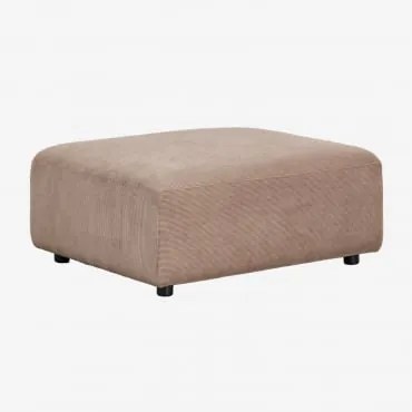 Puff Estofado Fogler Bombazina Camelo Castanho - Sklum