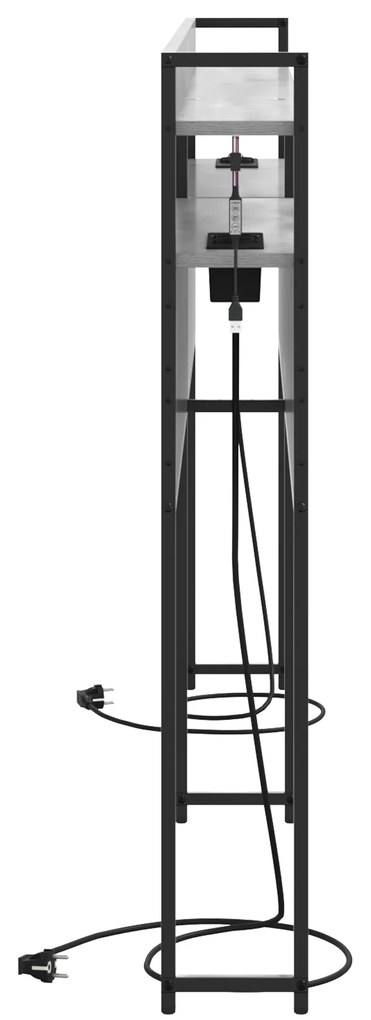 Cabeceira de armazenamento Sonoma cinzento 180 cm
