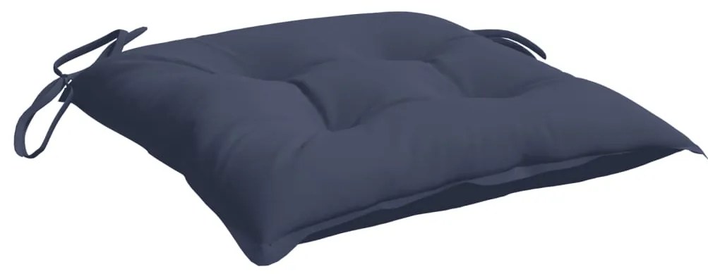 Almofadões cadeira 6 pcs 50x50x7 cm tecido oxford azul-marinho