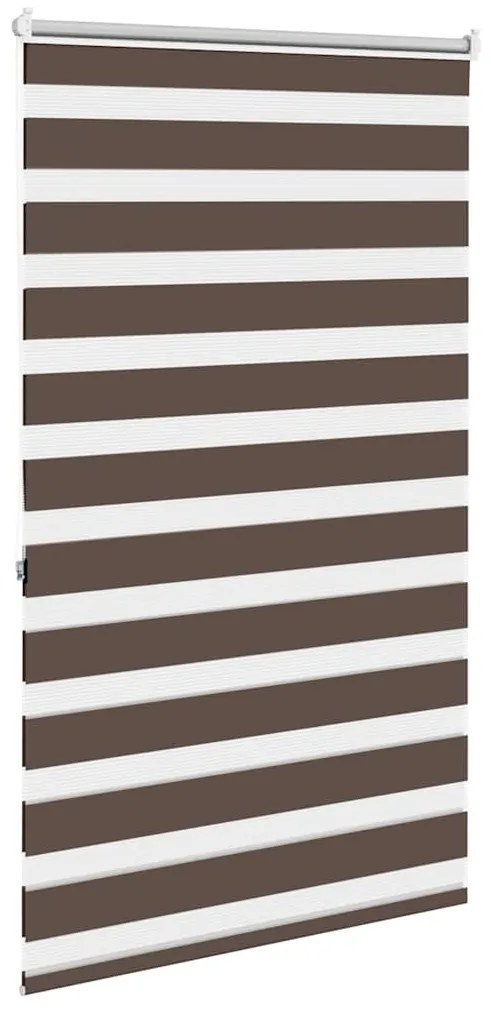 Estore de rolo 80 x 175 cm, linhas de zebra / Café