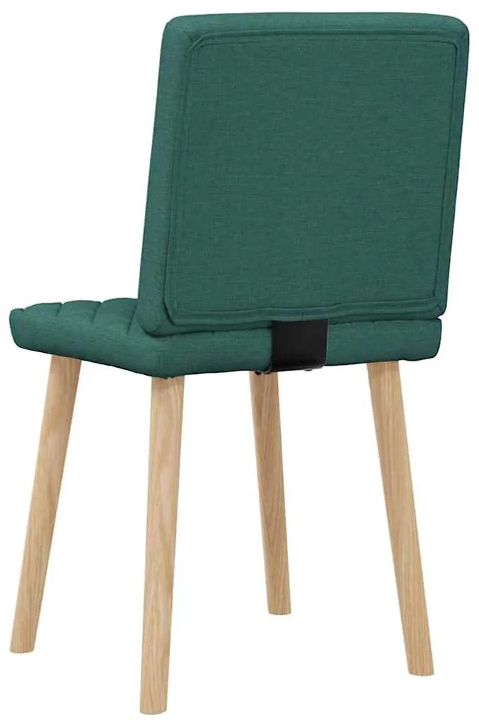 Cadeiras de jantar 2 pcs tecido verde-escuro