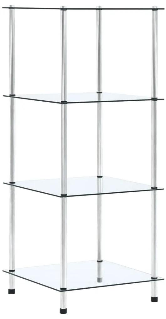 249505 vidaXL Estante 4 prateleiras 40x40x100 cm vidro temperado transparente