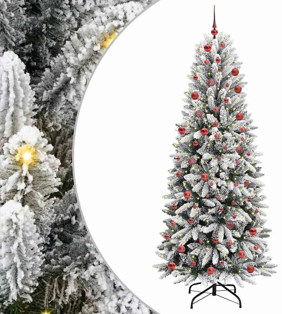 vidaXL Árvore de Natal Artificial com 300 LEDs Branco 210 cm