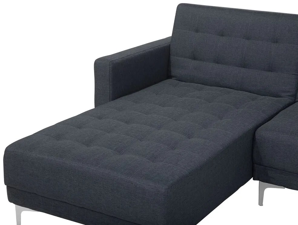Sofá-cama de canto versão à direita de 4 lugares em tecido cinzento escuro ABERDEEN Beliani