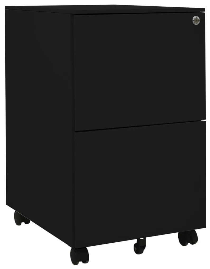 vidaXL Arquivador móvel aço 39x45x67 cm preto