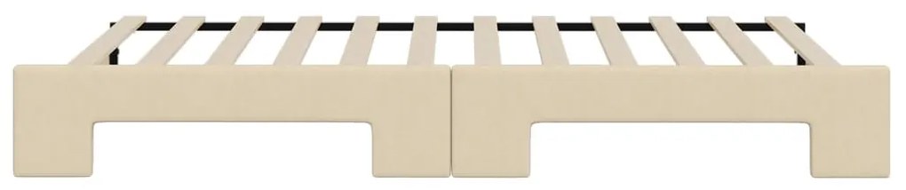 Sofá-cama com gavetão 80x200 cm tecido cor creme