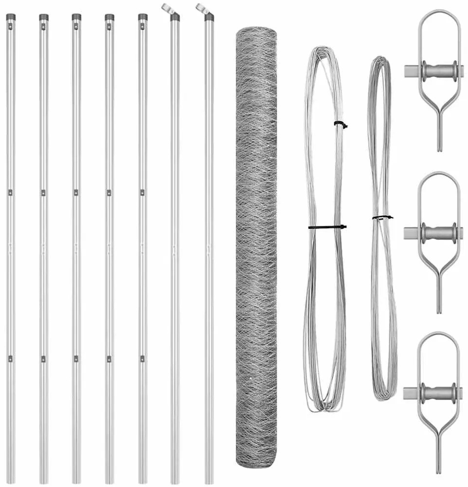 Cerca Hexagonal vidaXL 1,5x10 m Aço Galvanizado