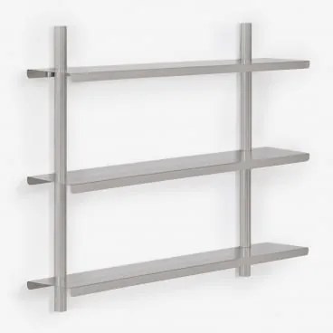 Estante De Parede Em Aço Inoxidável Eralia ↔︎ 90 Cm & 3 Prateleirass - Sklum