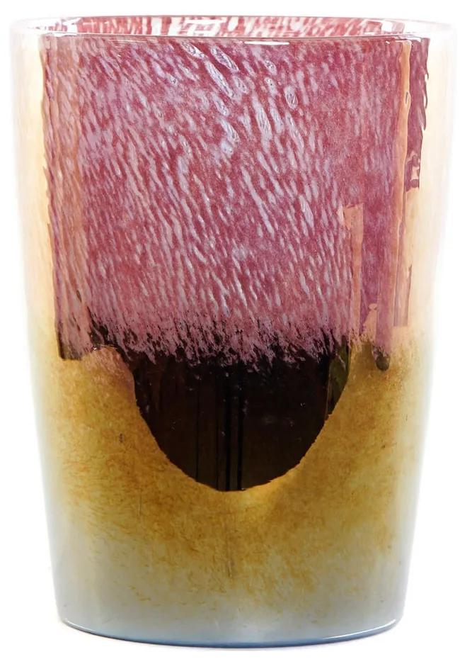 Vaso DKD Home Decor Cor de Rosa Cristal Moderno (20 x 20 x 27 cm)
