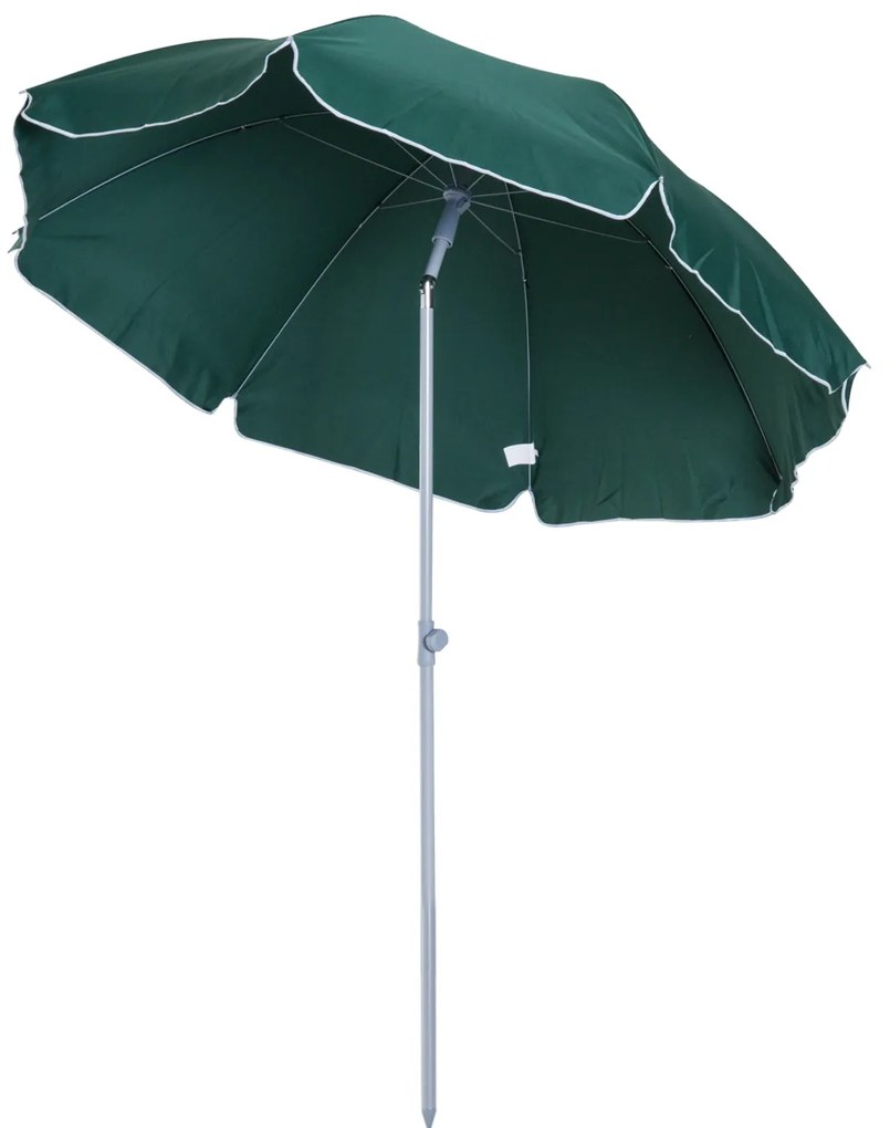 Guarda-sol de praia Ø202 cm de diâmetro Telhado Inclinado Poste Destac