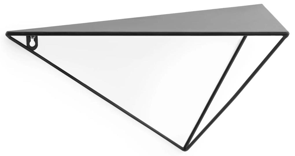Kave Home - Prateleira Teg prisma de aço com acabamento preto 40 x 20 cm