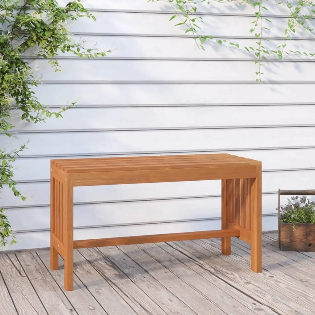 vidaXL Banco de jardim 80 cm madeira de eucalipto maciça