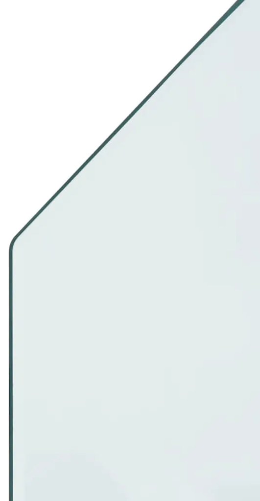 Placa de vidro para lareira hexagonal 80x60 cm