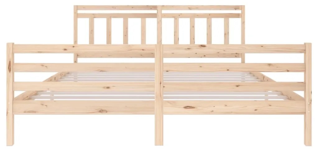 Estrutura de cama 200x200 cm madeira maciça