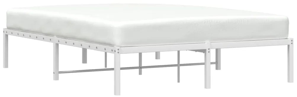 Estrutura de cama 140x190 cm metal branco