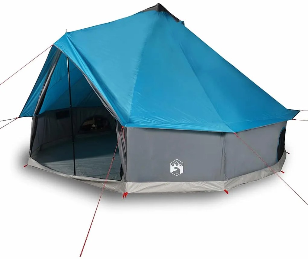 Tenda familiar tipi para 10 pessoas impermeável azul