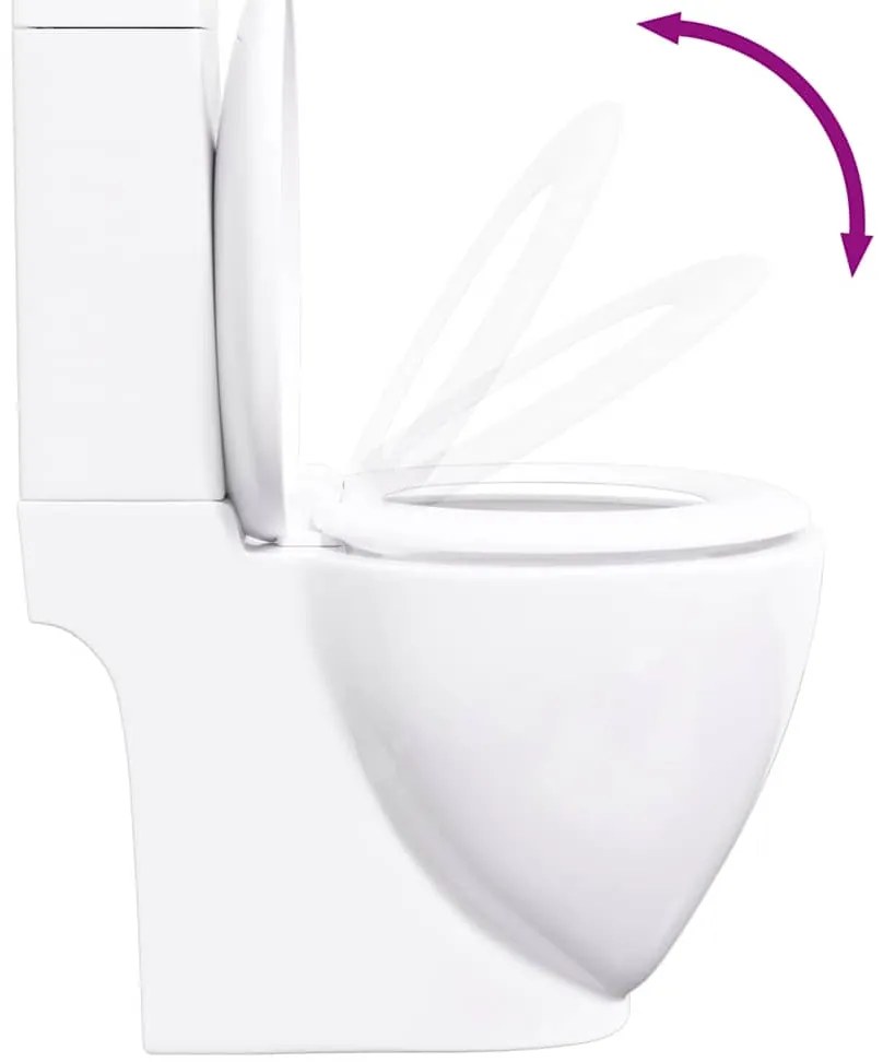 Sanita WC redonda cerâmica c/ descarga água inferior branco