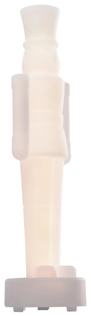 Candeeiro de mesa branco com LED regulável e RGBW-IC recarregável - Nutcracker