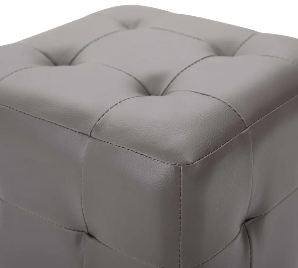 Mesas de cabeceira 2 pcs 30x30x30 cm couro artificial cinzento