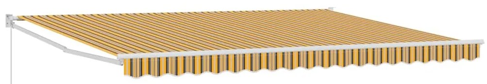 Toldo Retrátil Manual Listrado Multicolorido 450x300 cm
