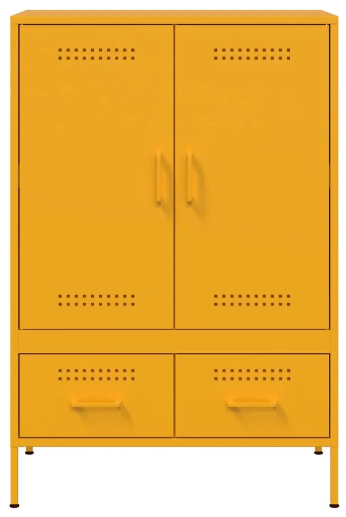 Móvel alto 68x39x101,5 cm aço amarelo mostarda